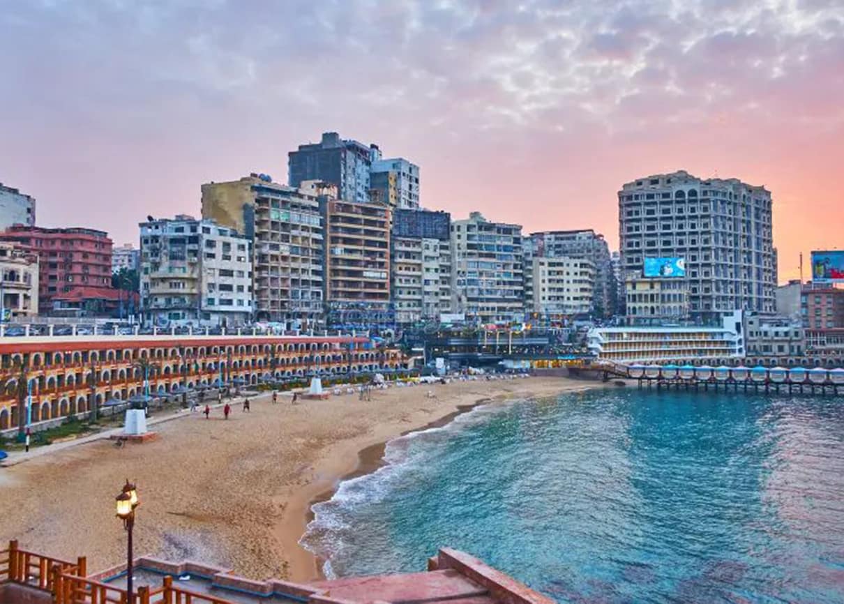 Beach view over Alexandria