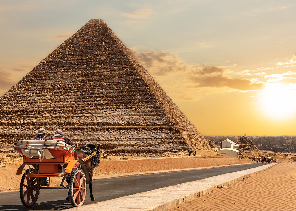 The Pyramids at Sunset