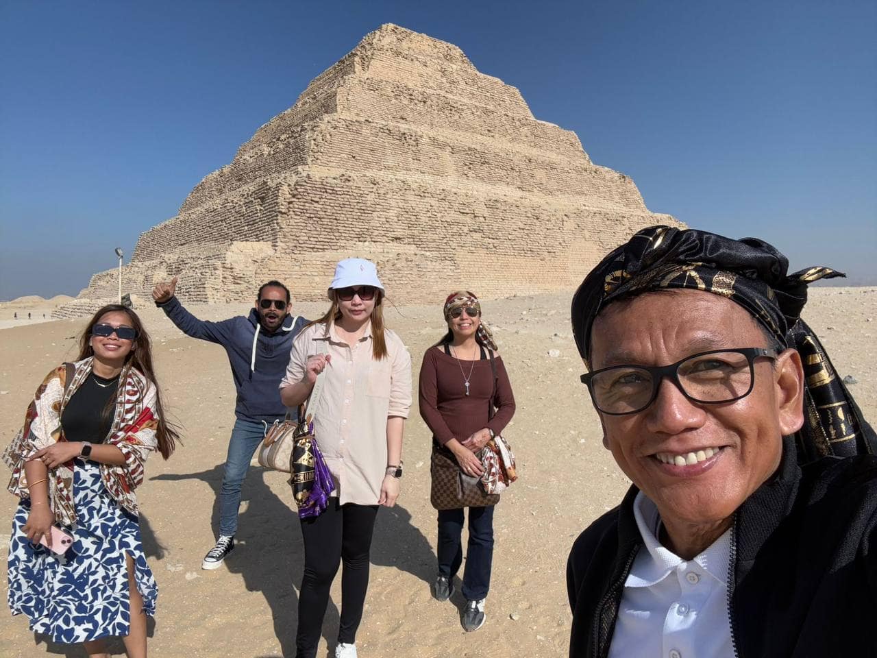 Group at Saqqara stepped pyramid