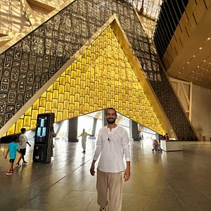 Meka in the Entrance ot the Grand Egyptian Museum